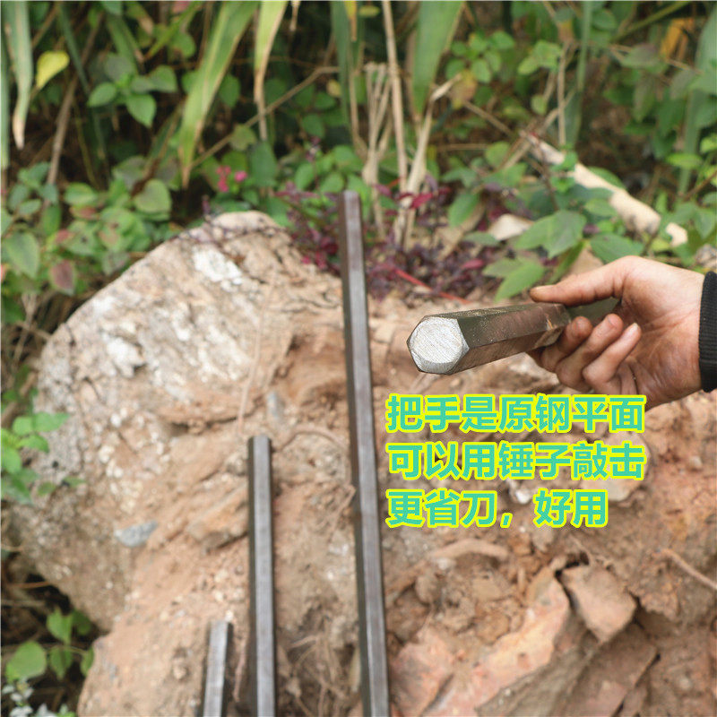 弹簧钢锻打树铲挖洞坑移植尖头铁锹园艺林花撬杠挖硬土长镐直锹,淘宝优惠券,粉丝福利购,淘宝优惠卷