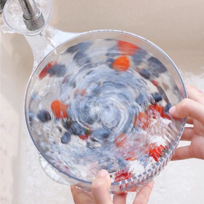 水果自动清洗沥水篮透明蜗牛沥水篮洗碗池过滤筐家用厨房滤水神器,淘宝优惠券,粉丝福利购,淘宝优惠卷