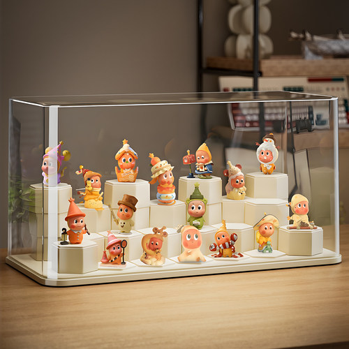盲盒展示架星星人展示盒透明亚克力防尘收纳盒手办展示柜泡泡玛特 - 图0