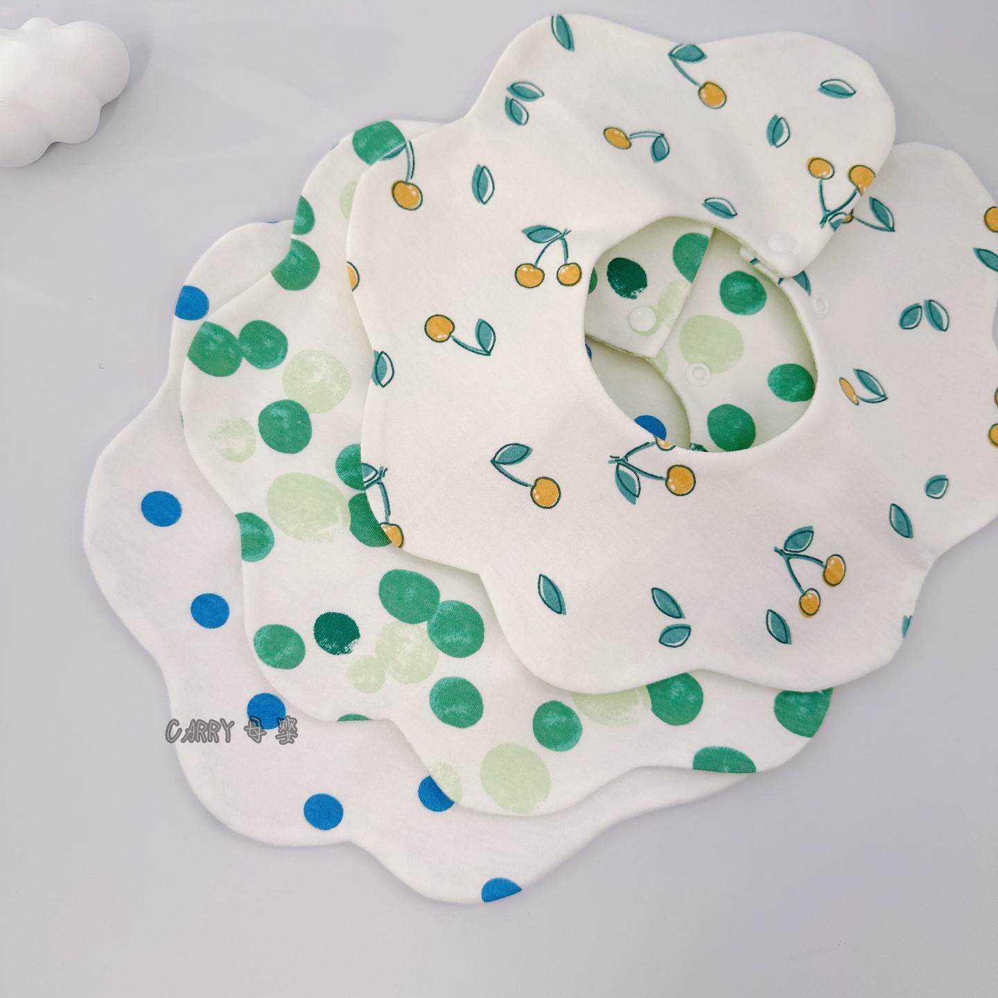 ins韩版卡通宝宝围兜口水巾双层棉口水兜儿童防水围嘴婴儿口水巾,淘宝优惠券,粉丝福利购,淘宝优惠卷