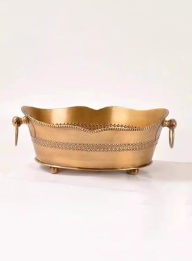 黄铜冰桶欧美式客厅茶几餐桌果盘