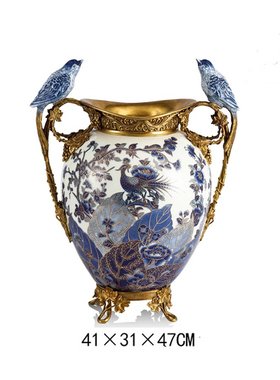 法式托盘摆件欧式装饰罐美式花瓶