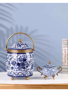 欧式美式装饰品摆件提壶盖盒奢华