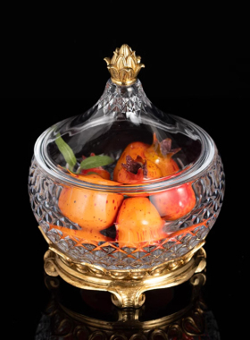 古典美式奢华水晶储物罐欧式客厅