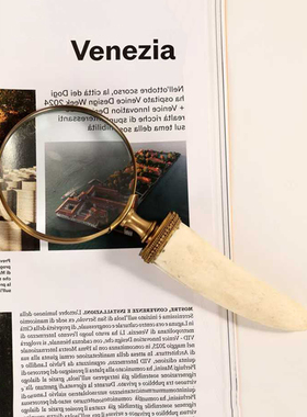 欧式放大镜美式复古典书房桌摆件