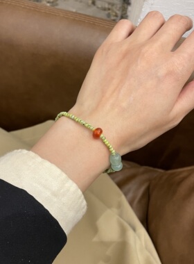 进口日本捷克珠红玛瑙手串