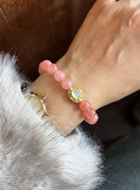 新中式少女温润柔软黄玛瑙手串