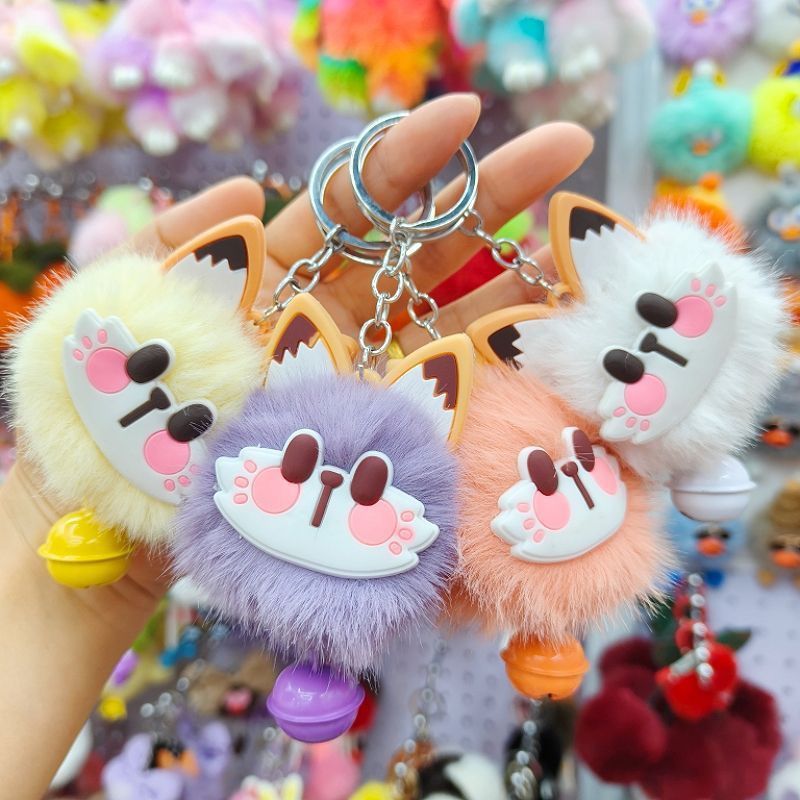 可爱铃铛招财猫毛绒挂件钥匙扣开学小众礼物闺蜜宿舍学校包包礼品 - 图0