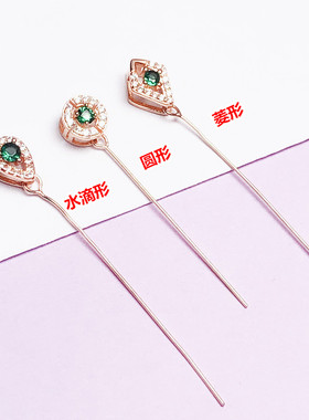 吊坠扣包邮斜孔18k金佛公观音