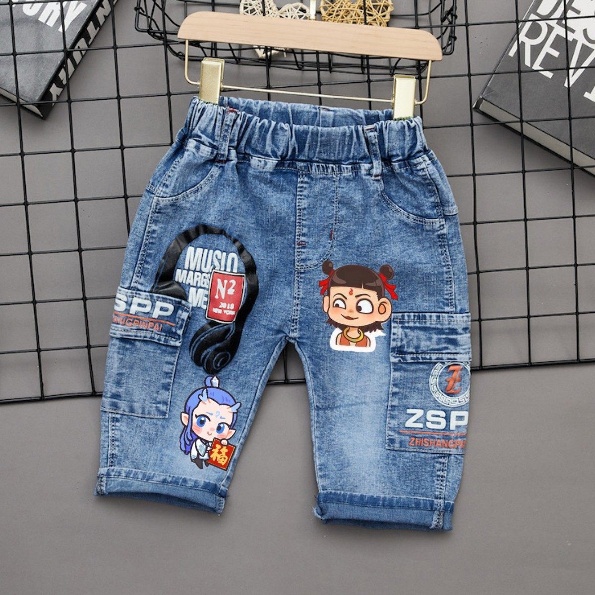 童装儿童宽松牛仔裤夏季薄款七分裤中小童男孩夏装男童运动短裤潮,淘宝优惠券,粉丝福利购,淘宝优惠卷