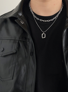 嘻哈项链简约男钛钢钛钢