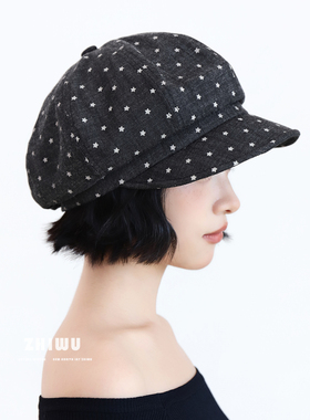 知雾秋冬时髦设计感贝雷帽女