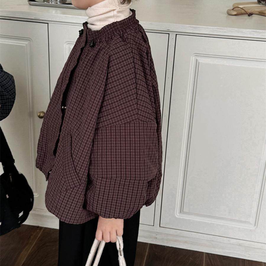 宝宝短款面包服夹克中大童格子外套男女2026儿童春秋季宽松上衣,淘宝优惠券,粉丝福利购,淘宝优惠卷