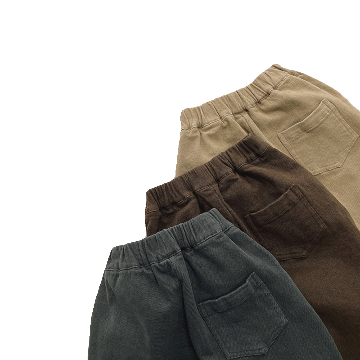 冬季新款儿童抓绒长裤男女童韩版日系薄绒休闲裤宝宝装简约百搭裤 - 图3