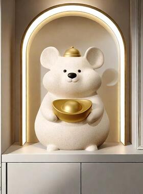 鼠摆件趣味生肖装饰摆件