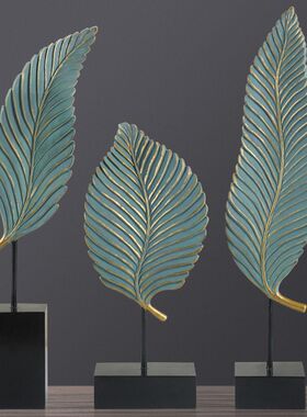 手工套三叶子摆件客厅书房卧室