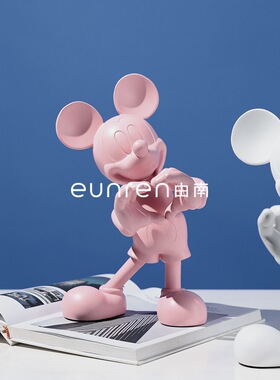 树脂装饰卡通玄关比心米奇摆件