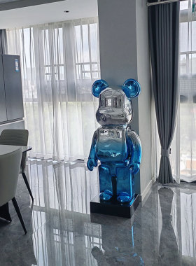 轻奢kaws暴力熊落地摆件客厅