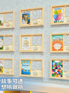 大中小班绘本故事倾听墙DIY自制教玩具幼儿园早教语言区环创视听