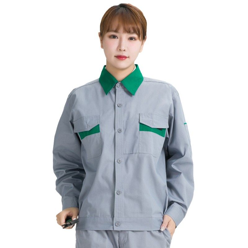 夏季短袖工作服套装男女园林绿化物业保洁半袖汽修服工装制服定制_虎窝淘