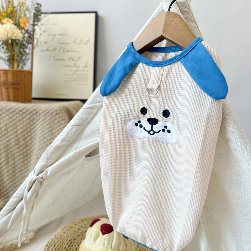 宠物夏季衣服华夫格狗狗背心自带牵引口柯基背心舒适透气猫咪衣服,淘宝优惠券,粉丝福利购,淘宝优惠卷