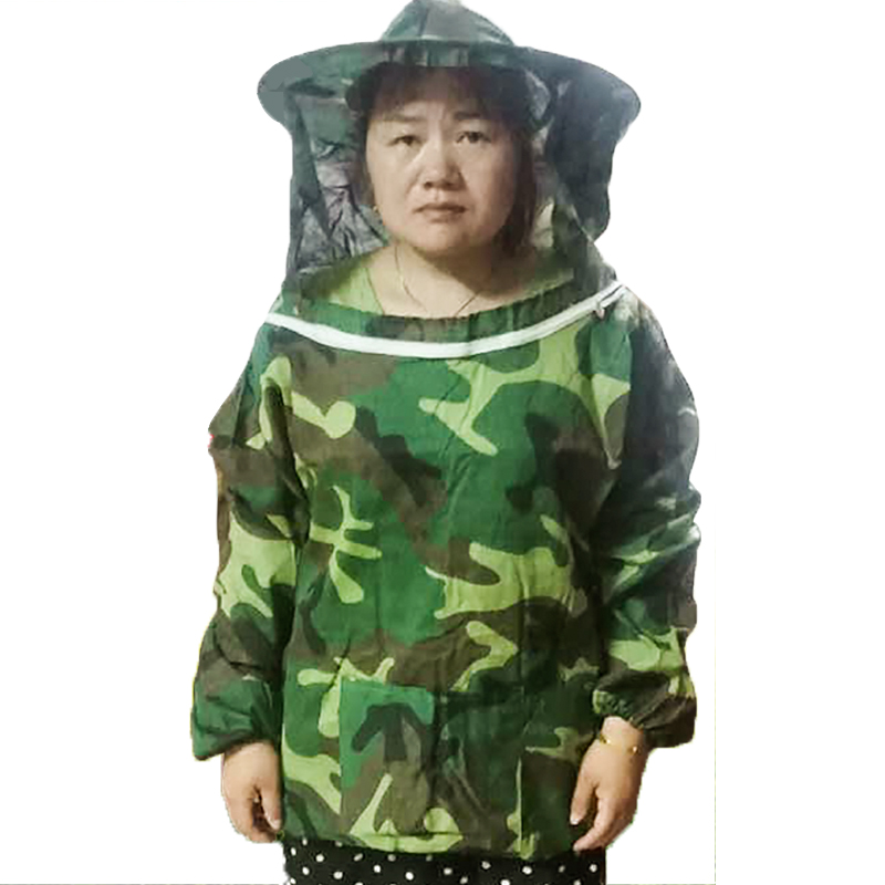 养蜂工具加厚迷彩蜂衣蜜蜂帽防蜂服手套蜂扫防蜂帽养蜂衣蜜蜂工具