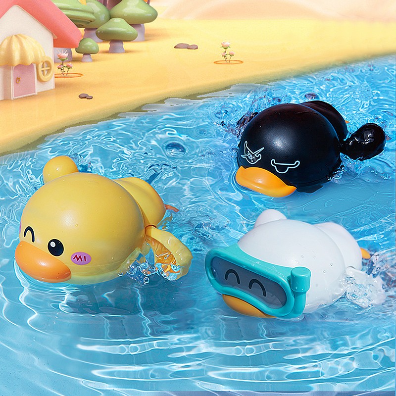 宝宝洗澡玩具网红水上小黄鸭子戏水婴儿儿童男女孩玩水小乌龟玩具