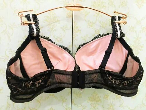 奥丝蓝黛正品B75杯中厚杯内衣蕾丝胸罩提花聚拢上托文胸5352两扣 - 图1