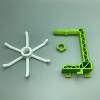 Suitable for IKEA SKADIS Metal Square Hole Round Hole Plate Accessories Creative Rotary Hook