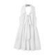 Han Yujia Tencel Lapel Ribbon Shirt Dress
