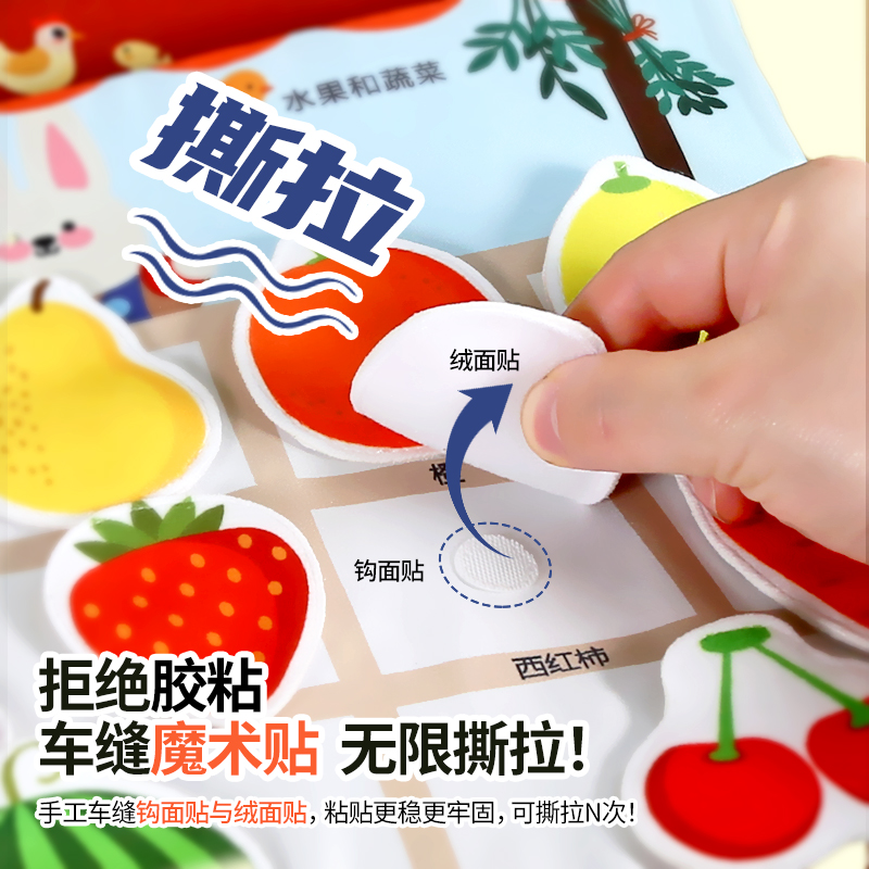 lalababy启蒙撕撕书土豪版婴儿安静布书早教宝宝书撕不烂动手玩具