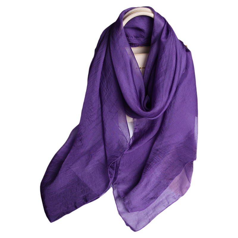 优雅紫色桑蚕丝巾正品超大超长真丝雪纺围巾时尚经典保暖披肩秋冬,淘宝优惠券,粉丝福利购,淘宝优惠卷
