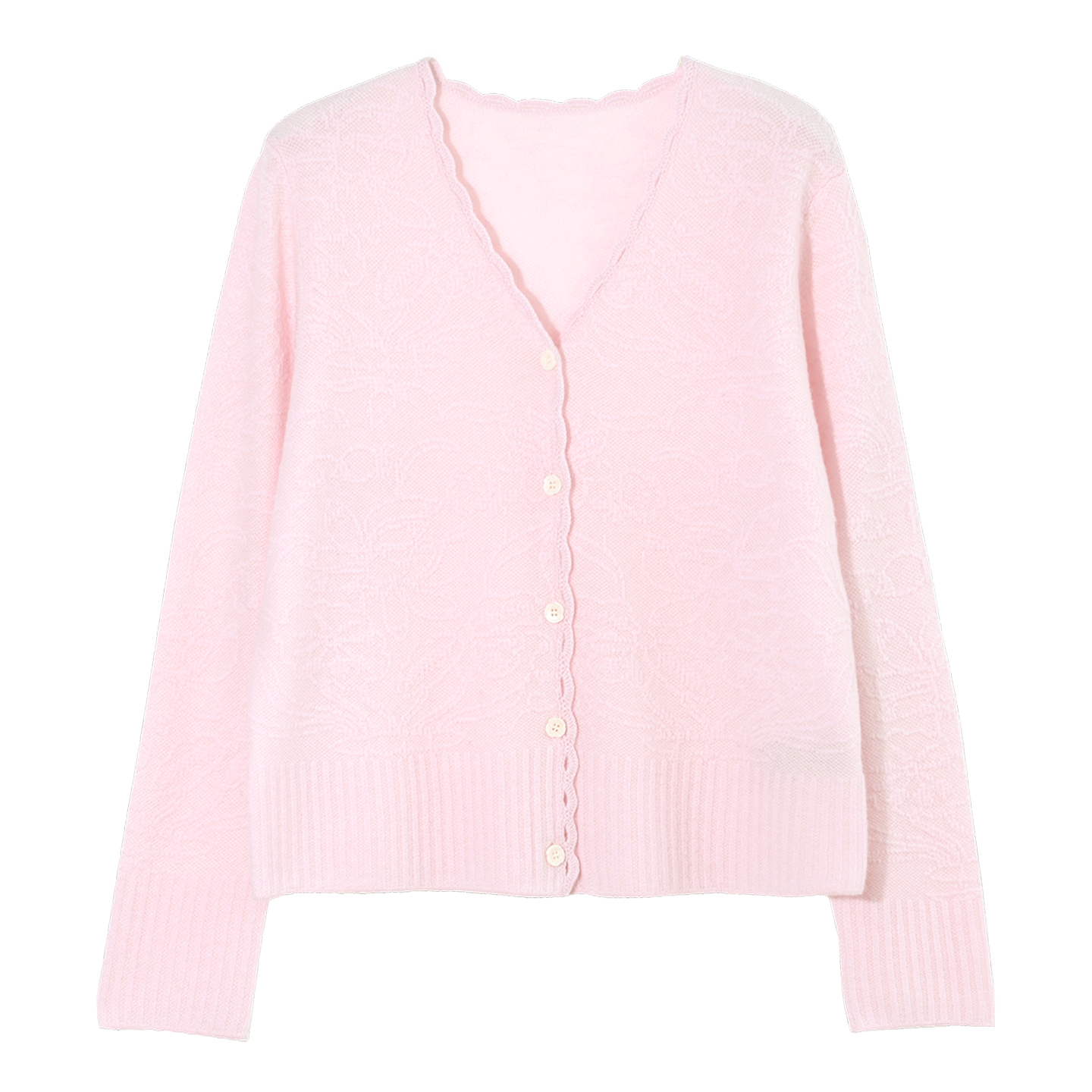 GESGOO慵懒甜美v领长袖针织衫上衣女秋冬2025新款软糯羊绒衫粉色 - 图3