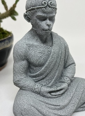 斗战胜佛孙悟空齐天大圣庭院鱼缸摆件创意水泥佛像极简家居造景