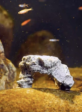 假山太湖石摆件仿真盆景绿植鱼缸水族创意中式沙盘流沙造景拍照