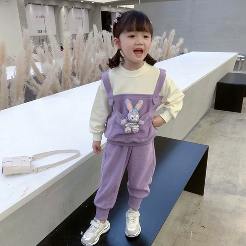 Детский комплект, толстовка, осенние штаны, в западном стиле, детская одежда, в корейском стиле