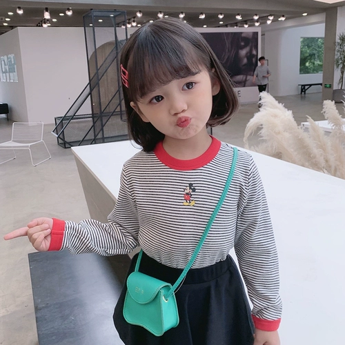 Мультяшный приятный телу детский осенний лонгслив, детская одежда, коллекция 2021