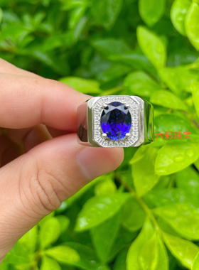 18k白金红宝石戒指男款钻石镶嵌活口可调节铂金pt950男戒指送礼物