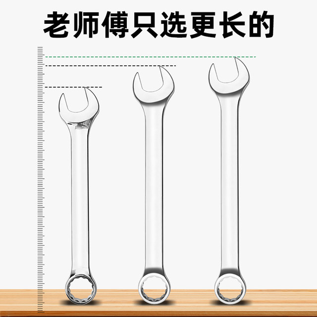 Wrench tool set Plum Blossom wrench tool complete set Hardware ratchet plate hand dual-purpose open-end wrench set