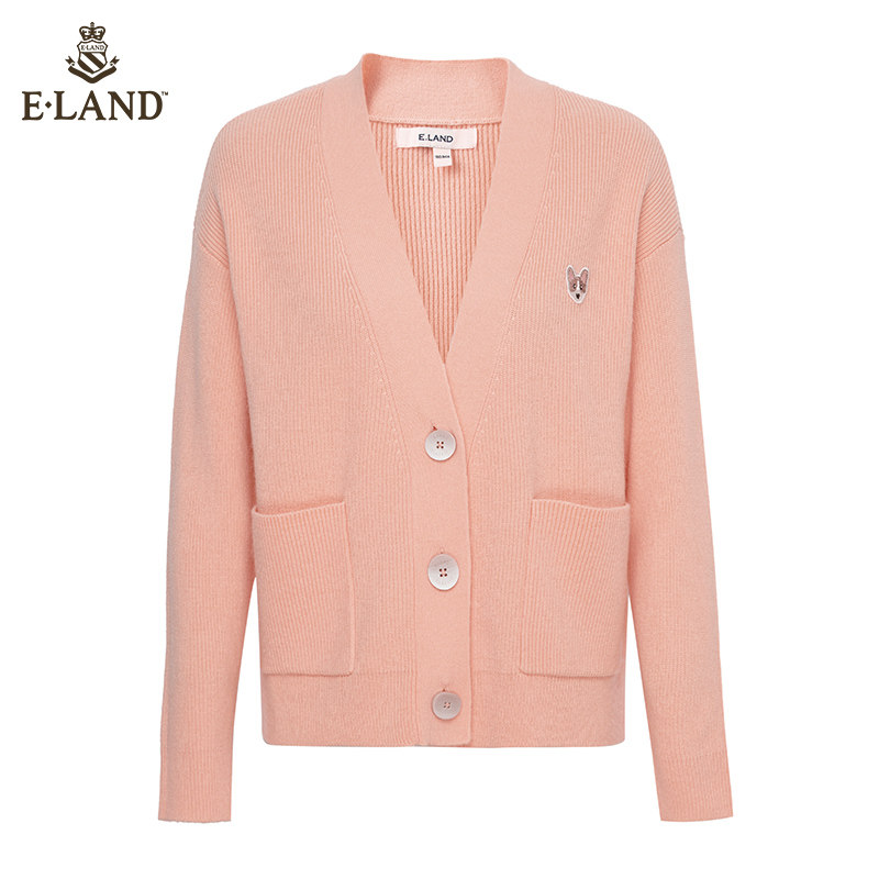 eland2020外套女eecka6111i开衫 ELAND毛针织衫