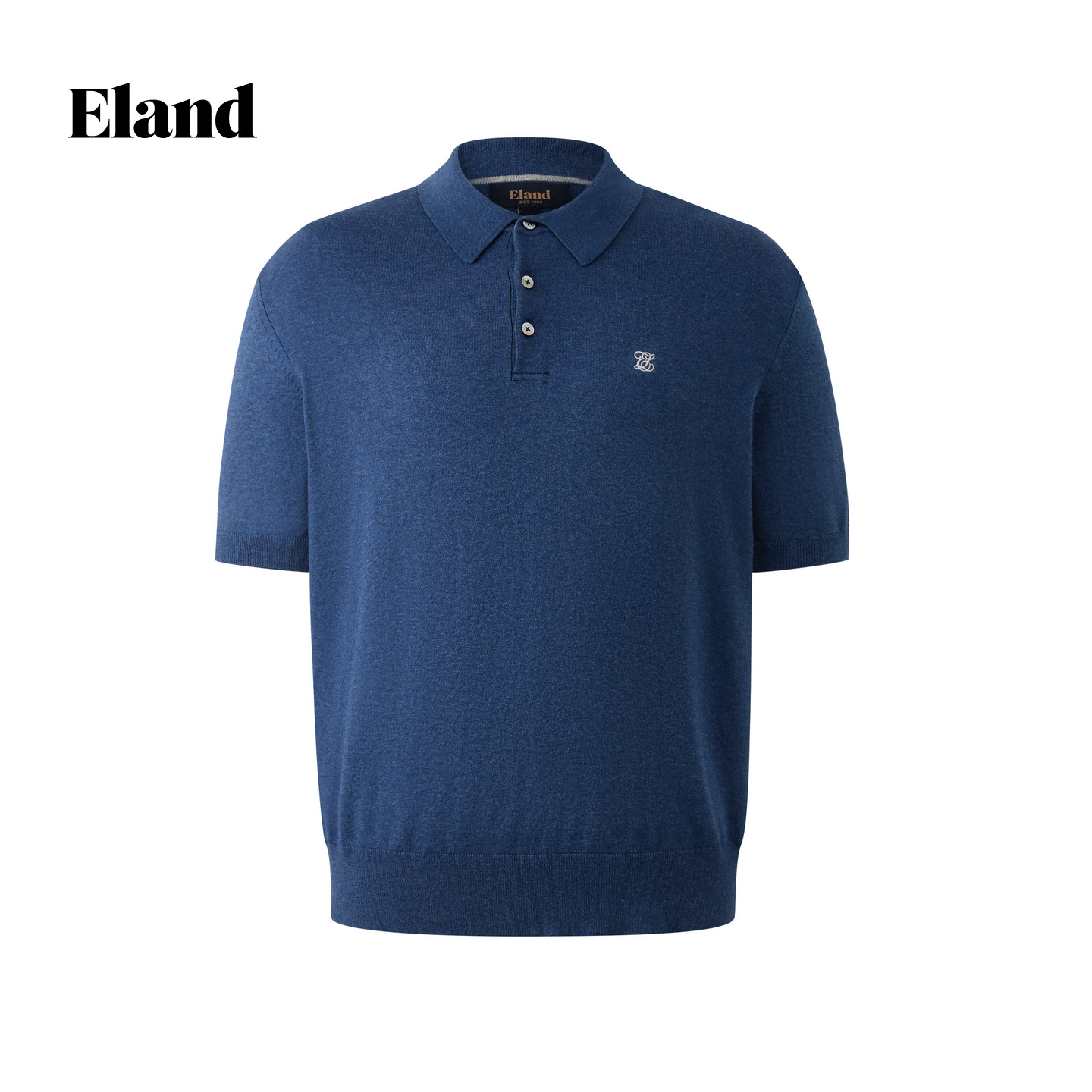 【男装上新】Eland衣恋毛衣休闲短袖翻领合体上衣2026春夏新款,淘宝优惠券,粉丝福利购,淘宝优惠卷