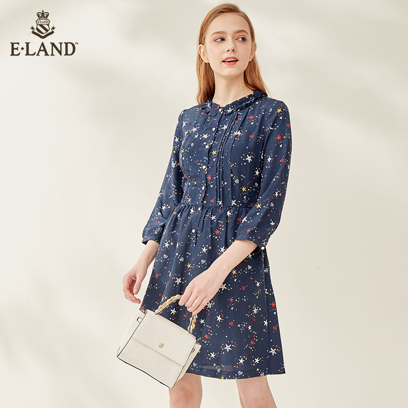 eland夏季新款碎花eeow86301t ELAND连衣裙