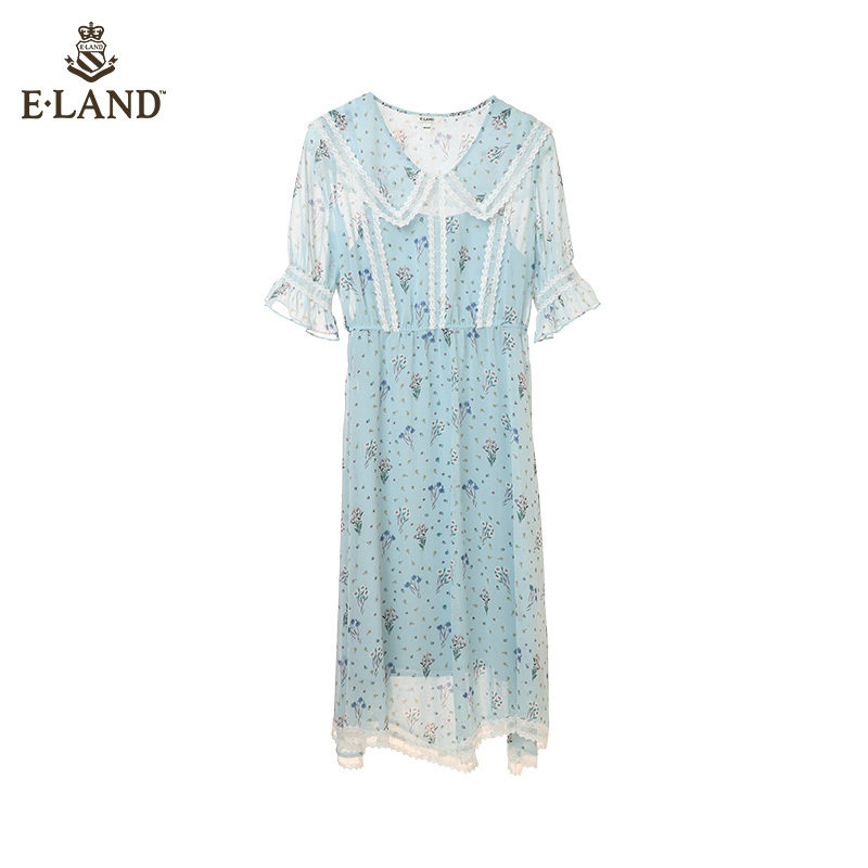 eland夏季新款超仙气质碎花 ELAND连衣裙
