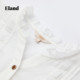 【100%棉】Eland衣恋连衣裙女通勤长袖收腰衬衫裙2025冬季新款
