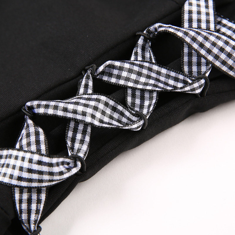 eland夏季ins潮绑带设计感复古 ELAND连衣裙