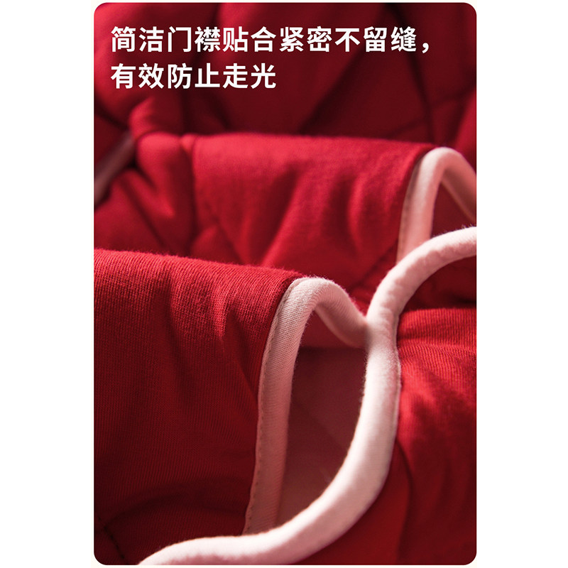 睡衣女秋冬季纯棉外套加厚三层夹棉睡袍红色本命年长款家居服套装,淘宝优惠券,粉丝福利购,淘宝优惠卷