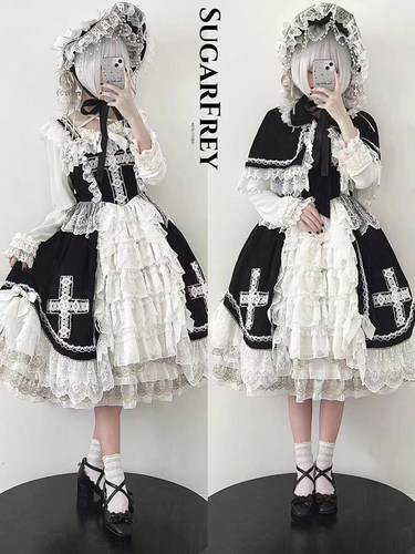 现货掉落【天使二型]糖果芙蕾 doll感 花嫁洋装JSK洛丽塔Lolita - 图1