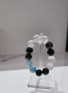 高级定制·海系手串天然水晶海蓝宝手串原创设计高级感净化心灵