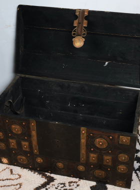 摩洛哥古董木箱金属镶嵌进口客厅