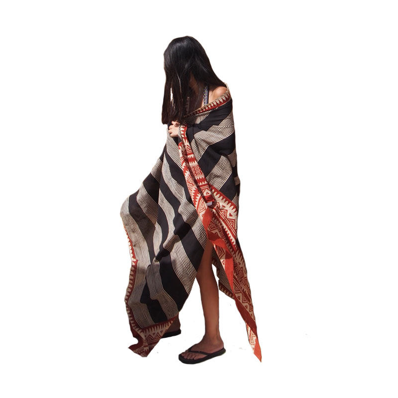 PentFair阁楼订制非洲图案印度进口手工棉布雕版印染披肩围巾,淘宝优惠券,粉丝福利购,淘宝优惠卷